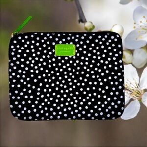 Kate Spade Black and White Dotted Tablet Sleeve